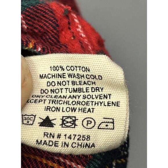 Simply Southern Flannel Shirt‎ Men’s Large Red Raised Right Button Up Plaid - Picture 5 of 6